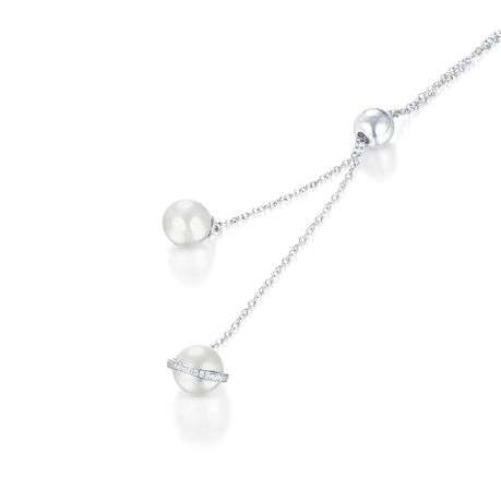 Dhia Pearl S925 Necklace with Crystals from Swarovski