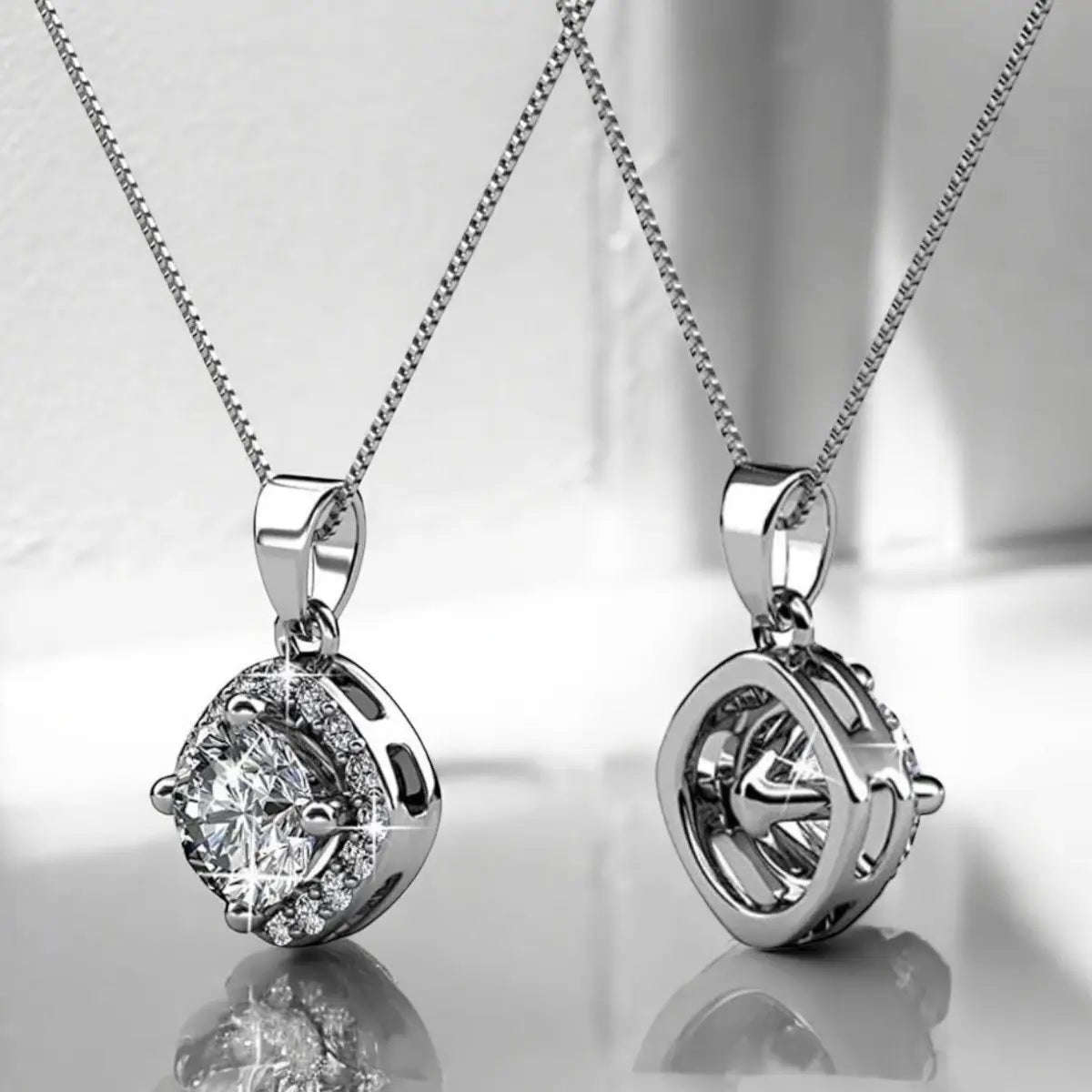 Dhia Halo Bridal Set embellished with Crystals from Swarovski