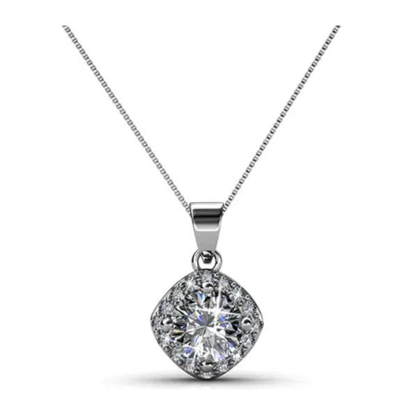 Dhia Halo Bridal Set embellished with Crystals from Swarovski