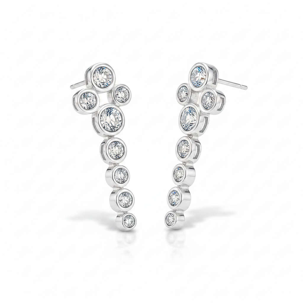 Dhia Waterfall Earrings with Crystals from Swarovski