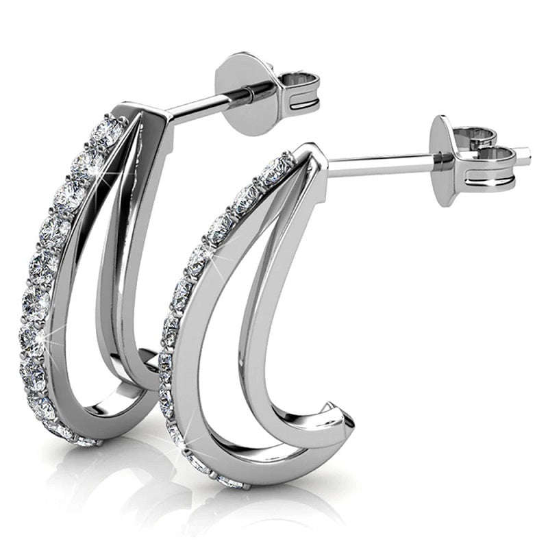 Moon Hoop Earrings
