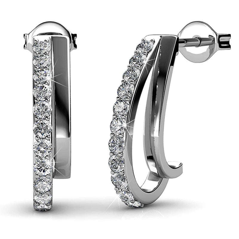 Moon Hoop Earrings