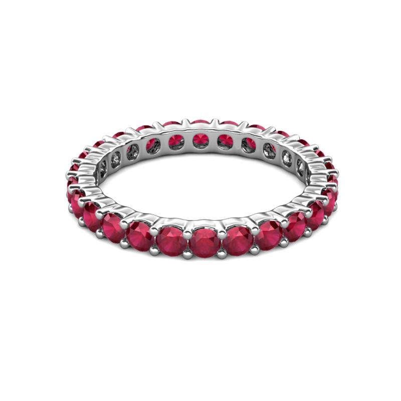 S925 Eternity Bands in Ruby Red