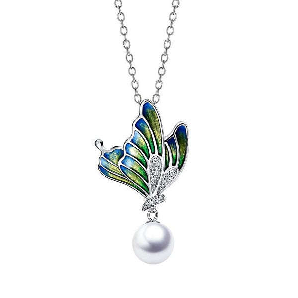 Butterfly Pearl Necklace