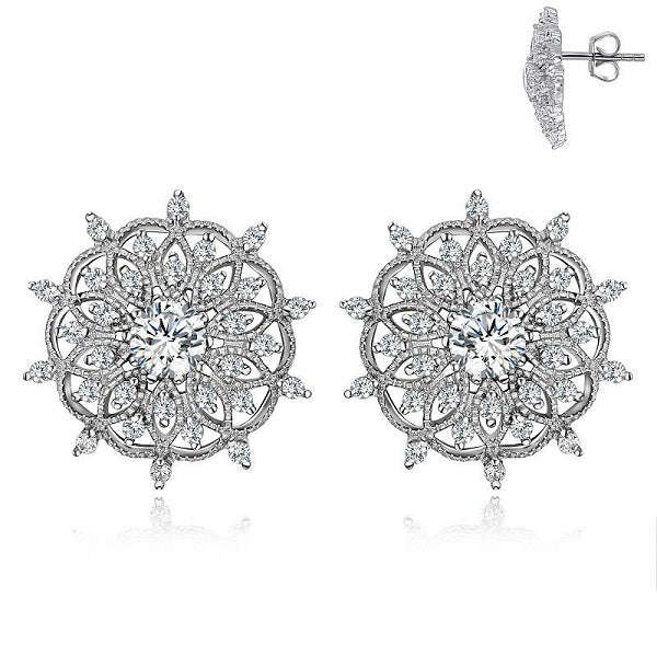 Dhia Mandala Earrings embellished with Swarovski Zirconia