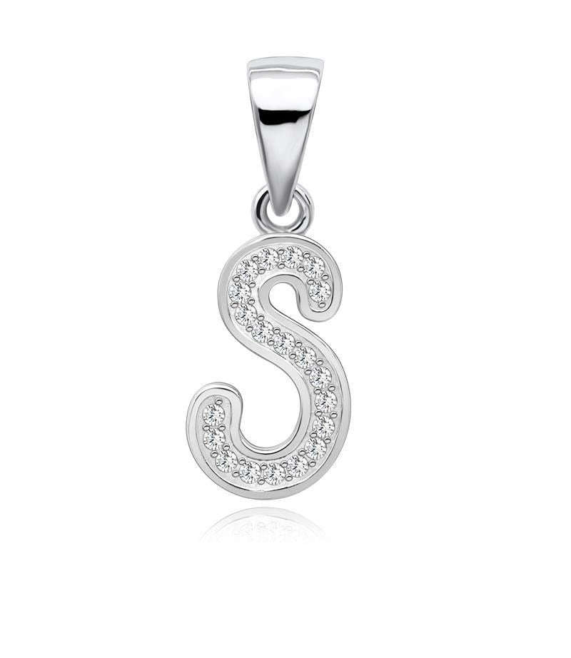 S925 Alphabet S Pendant