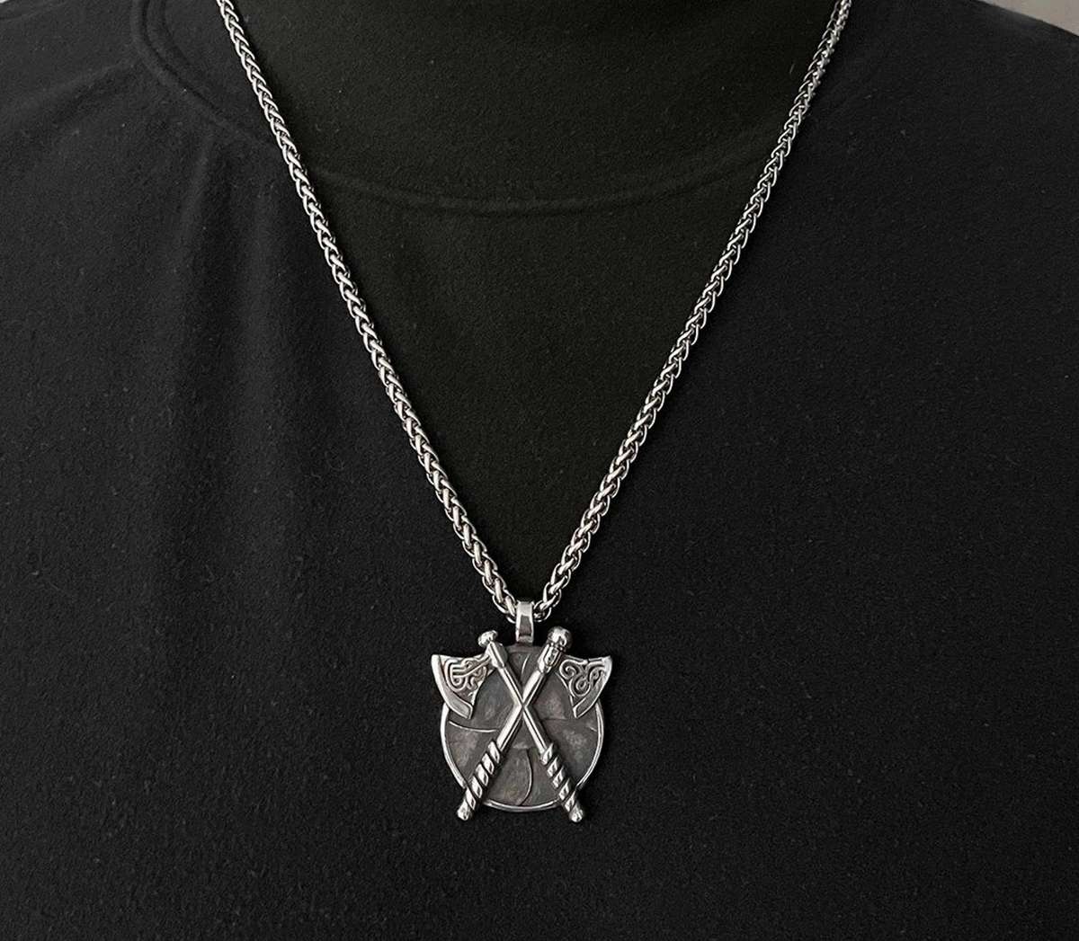 Celtic Norse Pagan Warrior Necklace - Gold