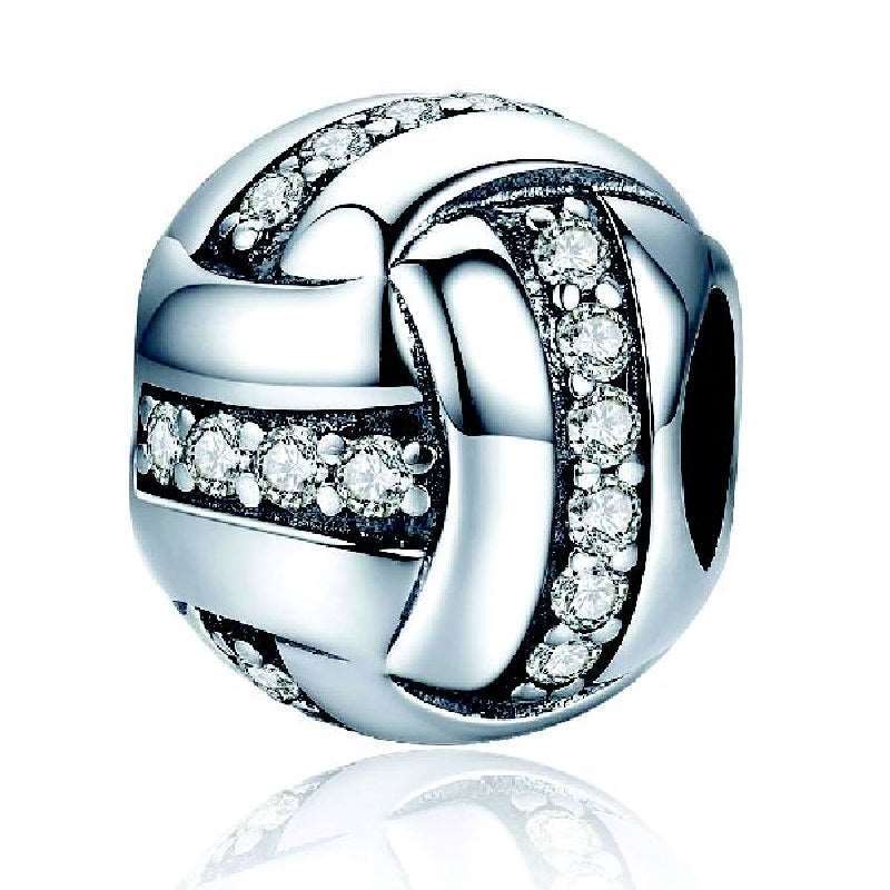 S925 Round Woven Round Charm