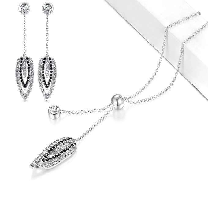 Zebra Earrings and Necklace Set