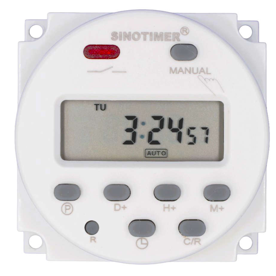 12V Digital Timer Switch (12V DC, 16 Schedules)