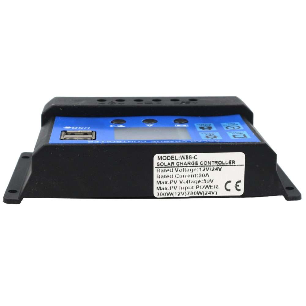 30A Solar Charge Controller (12/24V, PWM)