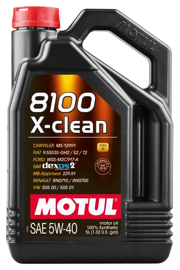 Motul 8100 X-Clean 5W40 5L Engine 102051