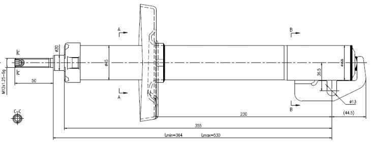 Front Shock Absorber Ford Sierra Sapphire 1983-1993 (MAP-100372)