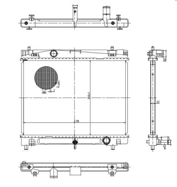 Radiator for Toyota Yaris 1.3  2NZ-FE  Manual  20052010