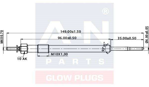 Glow Plug Ford Ranger Mazda BT-50 Land Rover Defender Citroen Peugeot (AN149038)