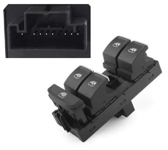 Electric Window Switch (Front Right) for VW Golf 7, VW Tiguan & VW Passat B8 - 100559