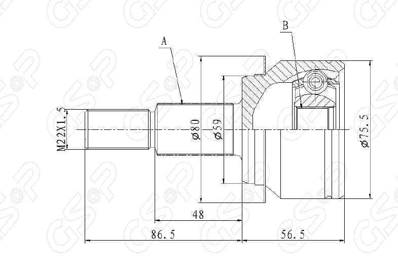 Front Outer CV Joint for Suzuki Ertiga / Toyota Rumion