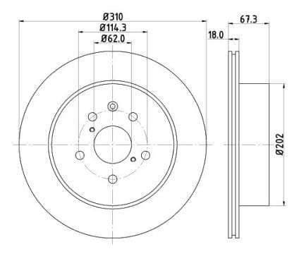 Rear Brake Disc (Single) for Lexus GS350 (L10) 2GR-FSE 2012-2020 - MAP-100942