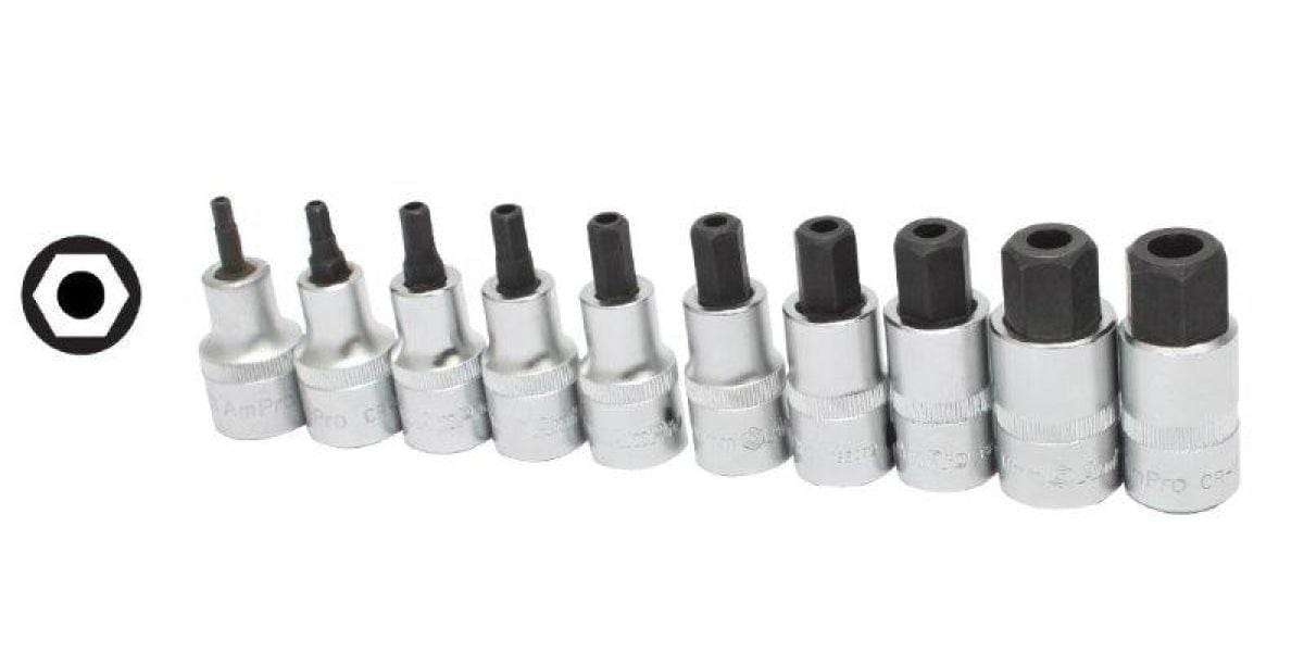 1/2 Drive X 10Mm - Tamper Proof Hex Bit Socket AMPRO T33070 (Single Not a set)