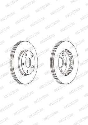 Front Brake Disc Each Toyota Auris & Toyota Corolla - DDF2380X