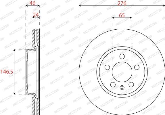 Brake Disc (Pair) Front Audi A1 (Set)