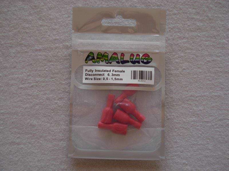 Red Female Pack 5 Terminal  (EL0032)