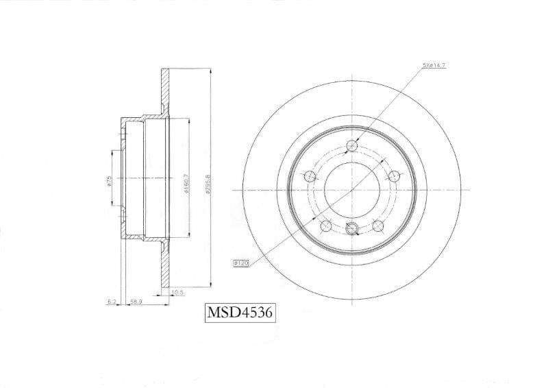 Brake Disc Solid Rear Bmw 118I [E87],120I,320I [E90] 2005 2012 (Single)