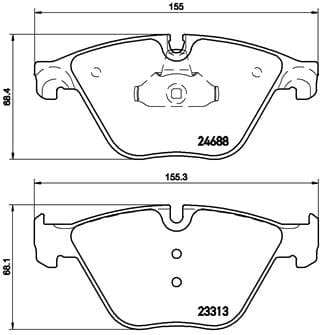 Brembo Brake Pads Front Bmw 5/7 ( Set Lh&Rh) (P06074)