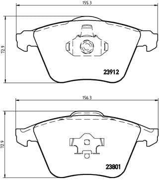 Brembo Brake Pads Front Volvo S40/V50 T5 ( Set Lh&Rh) (P10012)