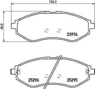 Brembo Front Brake Pad for Chevrolet Aveo Sedan / Hatchback - P10057