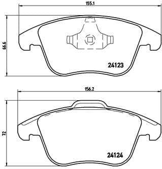 Brembo Brake Pads Front Land Rover  Freelander ( Set Lh&Rh) (P24076)