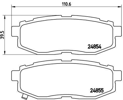 Brembo Brake Pads Rear Toyota 86/Subaru ( Set Lh&Rh) (P78018)