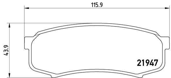 BREMBO Rear Brake Pads for Mitsubishi Pajero IV - P83024