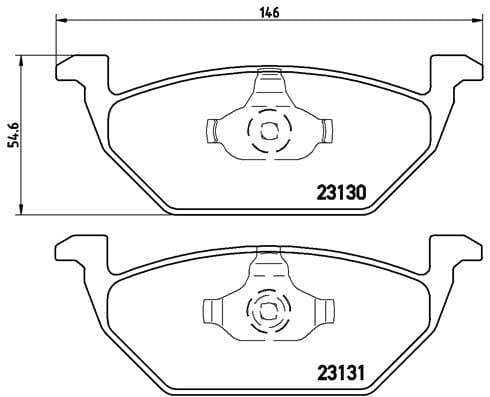 BREMBO Front Brake Pads for Audi A1, Audi A3 & VW Golf - P85041