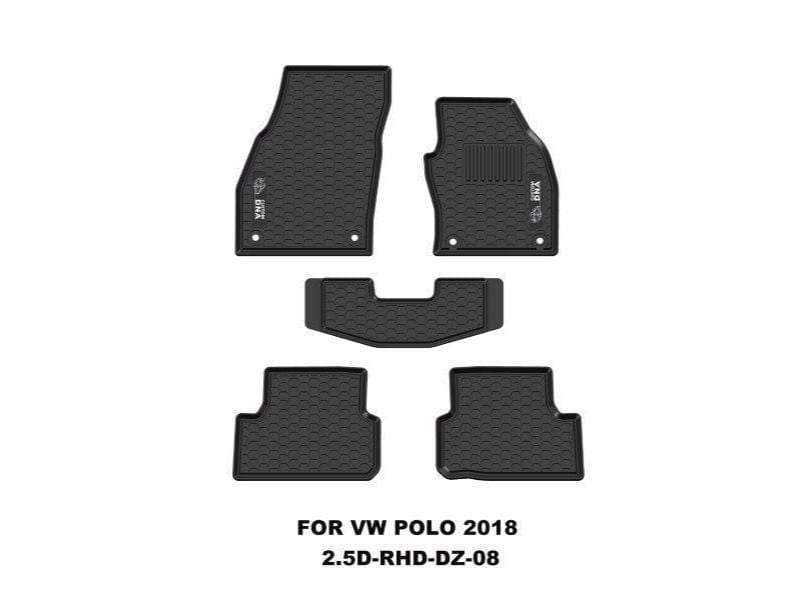 Custom Dna Vw Polo Hatch 2018+ Black Rubber Car Mats