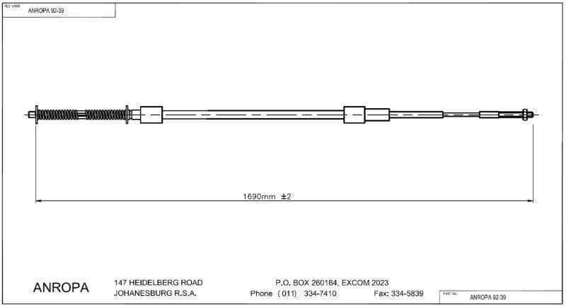 Handbrake Cable Vw Citi Golf
