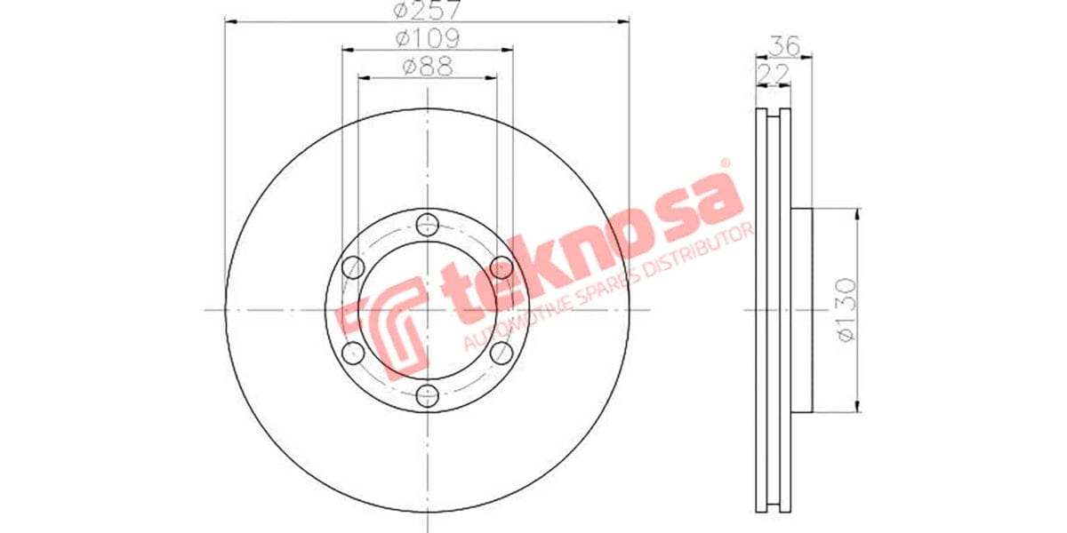 Brake Disc Isuzu Kb280 4X4 257Mm