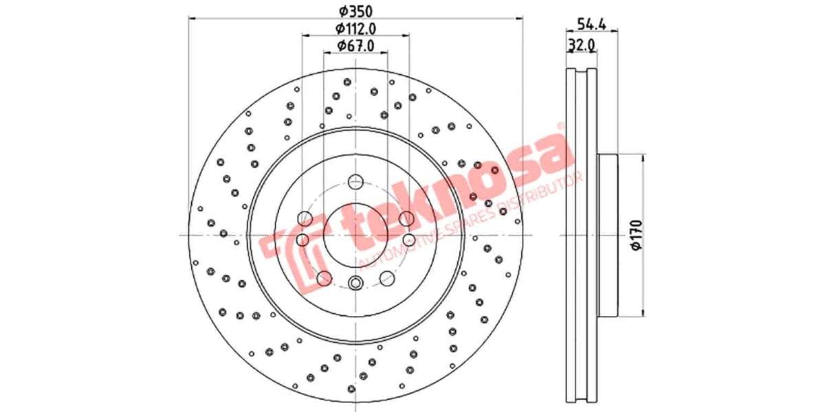 Brake Disc Mercedes Gle M Class W166 (Front Vented)