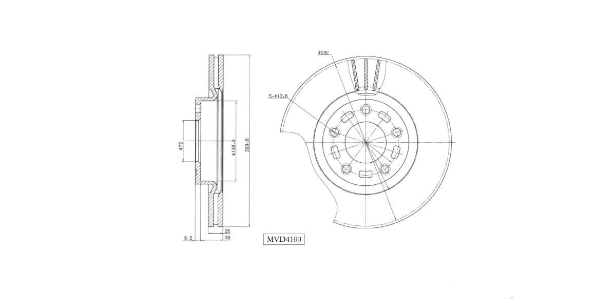 Brake Disc Vented Front Mazda 3 2.0 Mzr,2.5,Mazda 5 2004 2016 (Single)