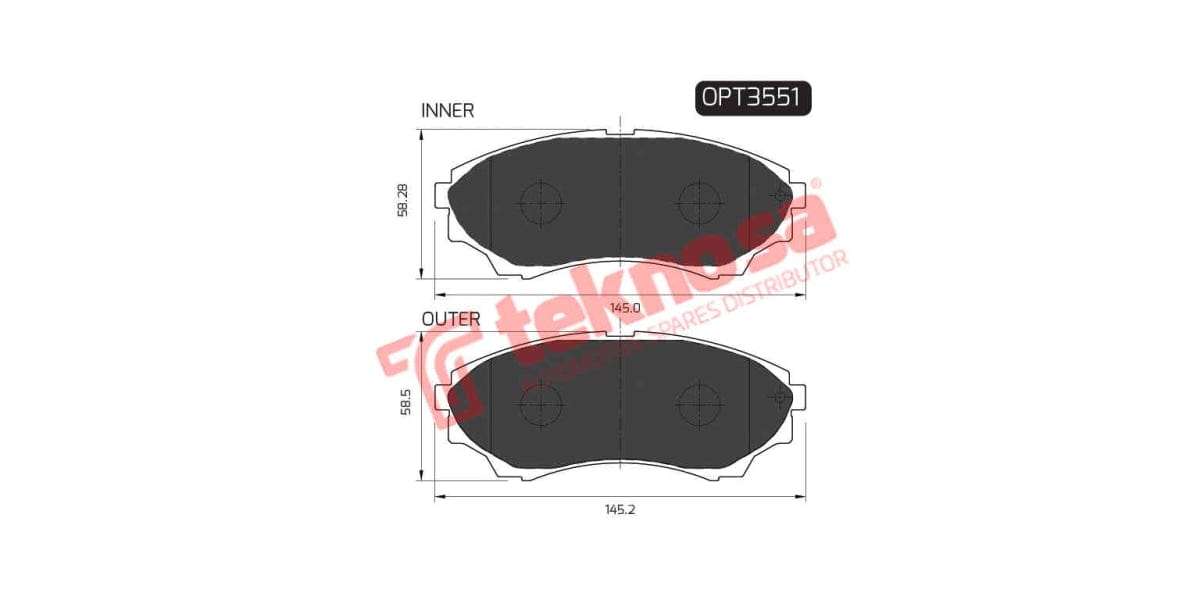 Brake Pad Ford Ranger 07 11 ( Front ) (SET LH & RH Wheel)