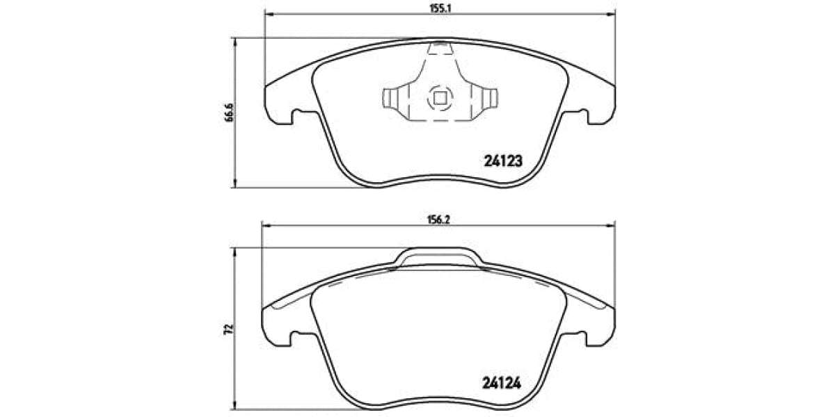 Brembo Brake Pads Front Land Rover  Freelander ( Set Lh&Rh) (P24076)
