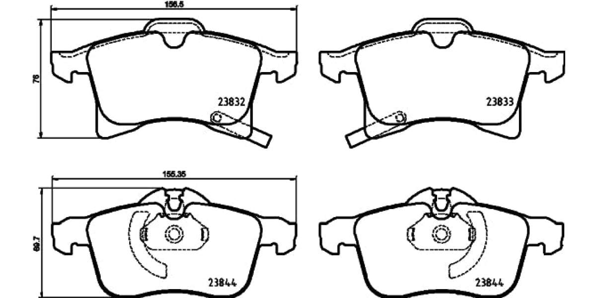 Brembo Brake Pads Front Opel Corsa E ( Set Lh&Rh) (P59089)