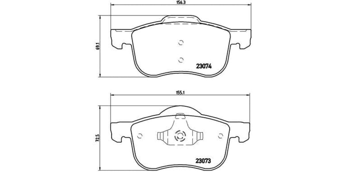 Brembo Brake Pads Front Volvo S60/S70 V70 ( Set Lh&Rh) (P86016)