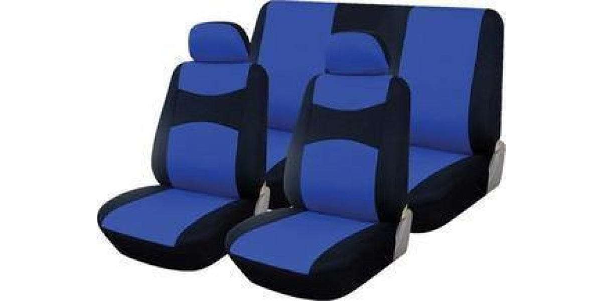 Car Seat Cover Car Seat Cover Set 11Pc Black/Blue
