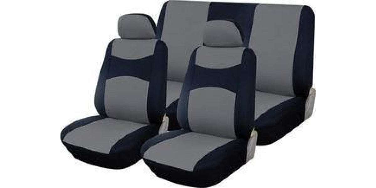 Car Seat Cover Car Seat Cover Set 11Pc Black/Grey