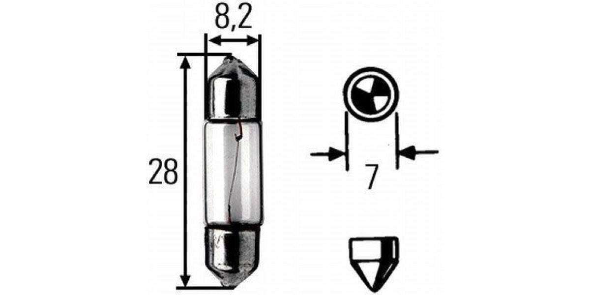 Hella Number Plate/ Interior Light (Festoon Lamp) 24V/3W