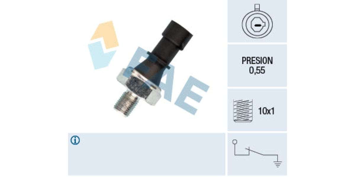 Oil Pressure Switch 0.55 M10X1.00 Chev,Opel (F18D4,A14Xer,Z14Xep,A14Net,Z16Xep,A16Xer,A16Let,Z18X...