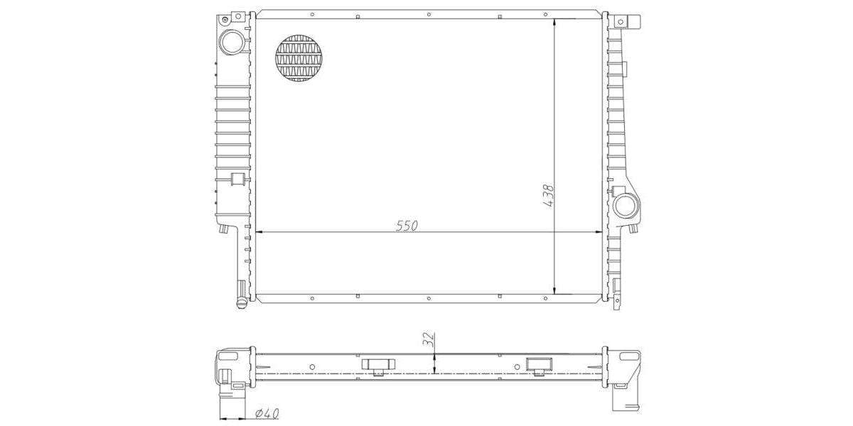 Radiator Bmw 320I,323I,325I,328I,M3 [E36] 530I [E34] 730I [E32] 1992-1998