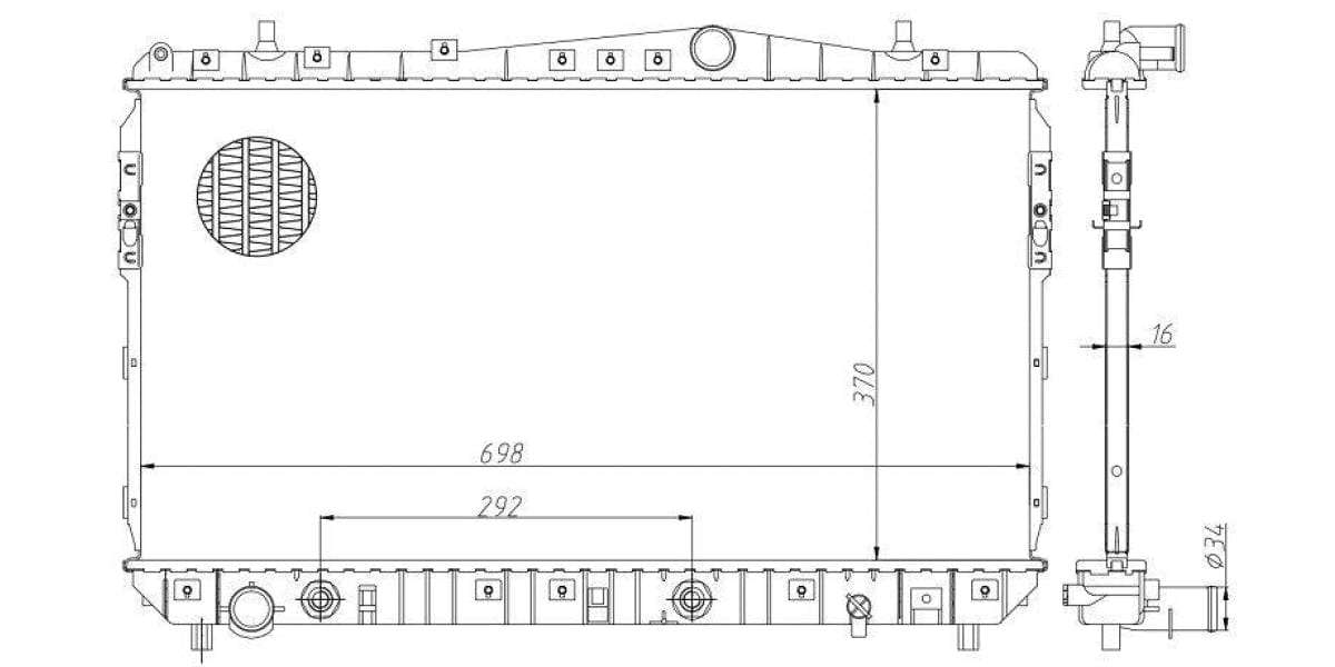 Radiator Chev Optra,Deawoo Nubira F16D3 2003>