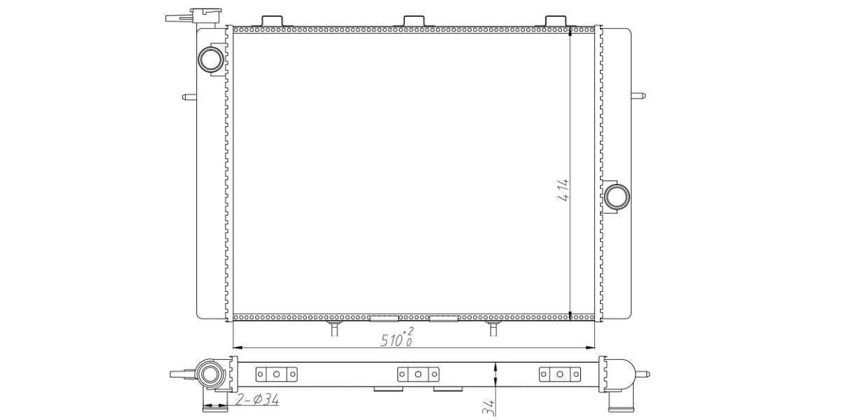 Radiator Isuzu Kb250D,Kb280Dt 4Ja1,4Jb1T 1989-2004